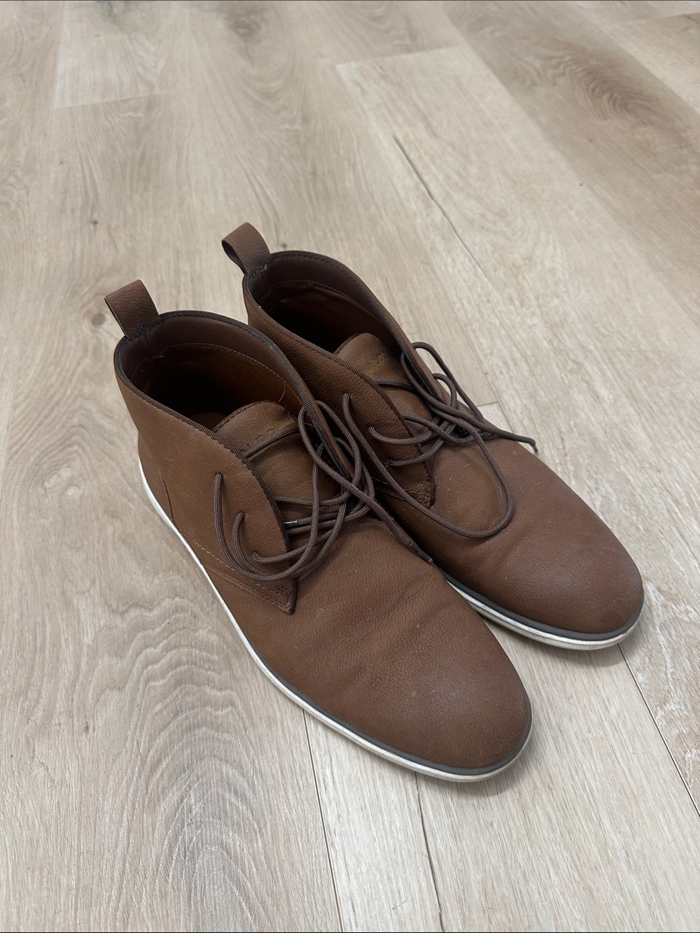Aldo Brown Leather Chukka Boots